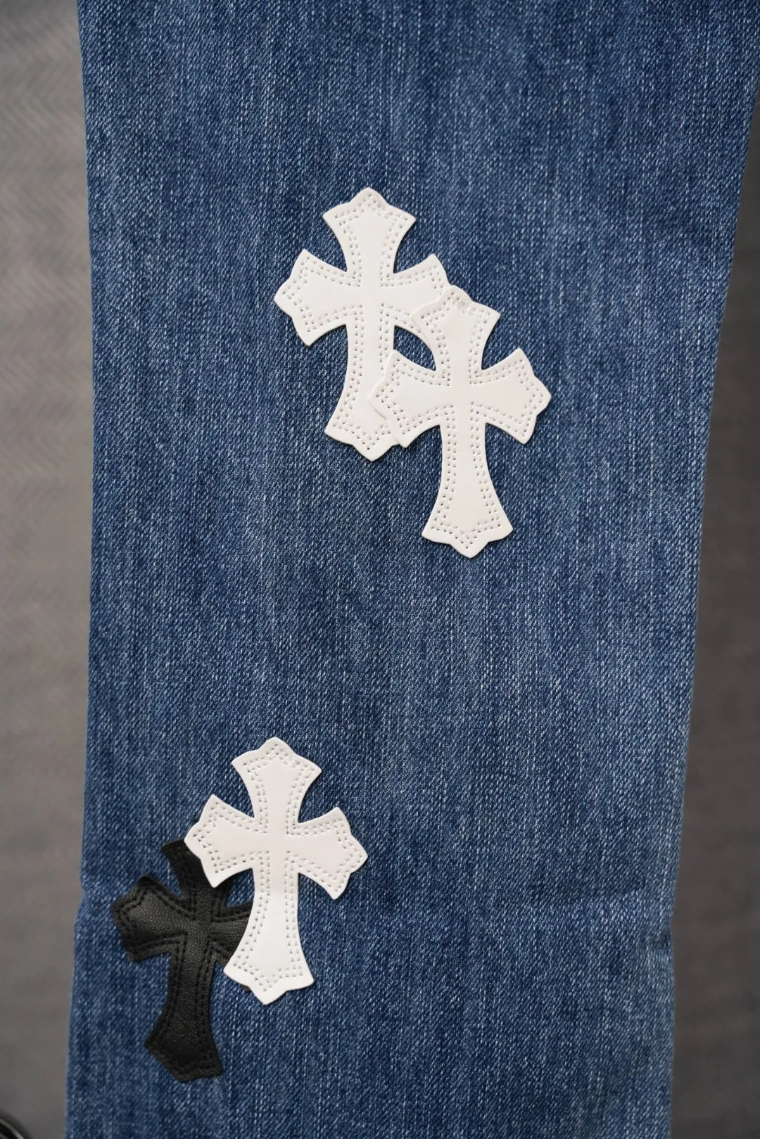 ：S 034 & Chrome Hearts Dark Blue Black White Same Style ：Dark Blue Size：28 30 32 34 （S-XL)